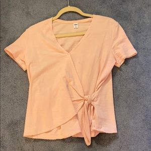Pink wrap top